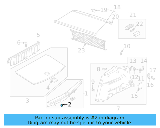 Lower Quarter Trim Retainer Clip 7L0-867-208 - View 37