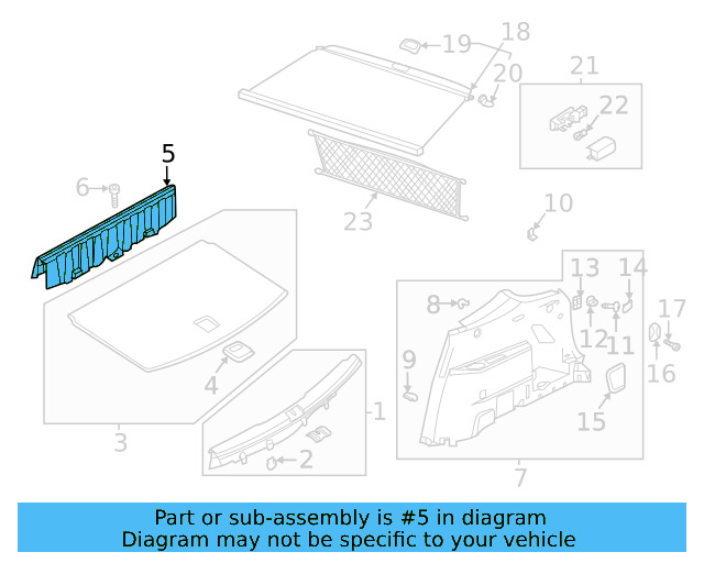 Lower Quarter Trim Retainer Clip 7L0-867-208 - View 66