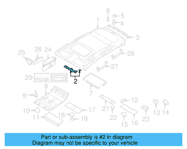Headliner Mount Kit 7L0-868-727 - View 2