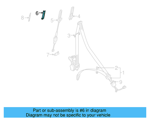 Height Adjuster Upper Bracket 7L0-880-343-F - View 9