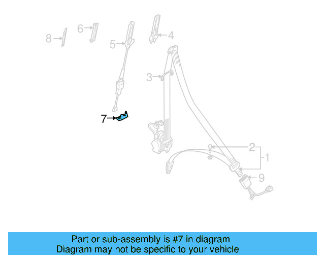 Height Adjuster Upper Bracket 7L0-880-343-F - View 10