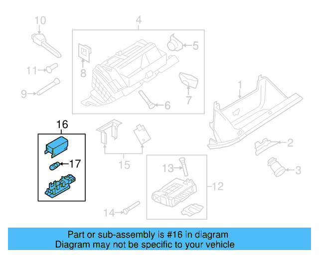 Glove Box Lamp 7L0-947-415 - View 24