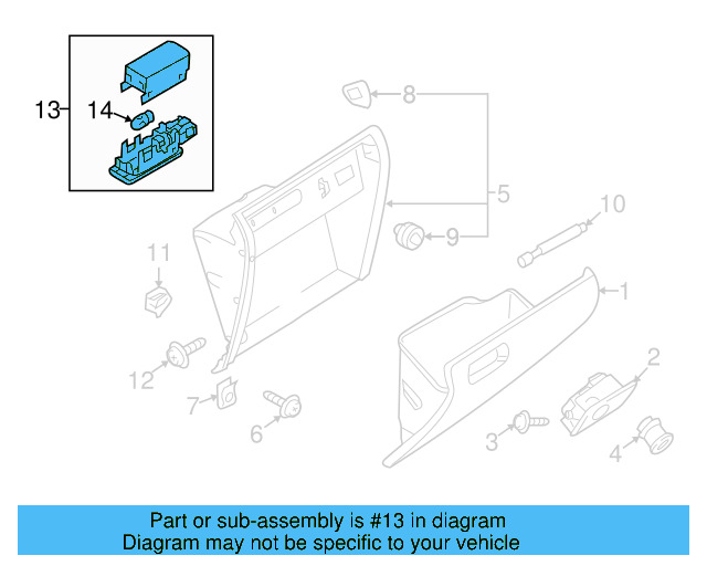Glove Box Lamp 7L0-947-415 - View 76