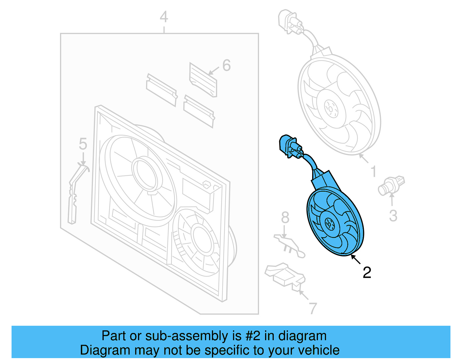 Engine Cooling Fan Motor 7L0-959-455-F - View 5