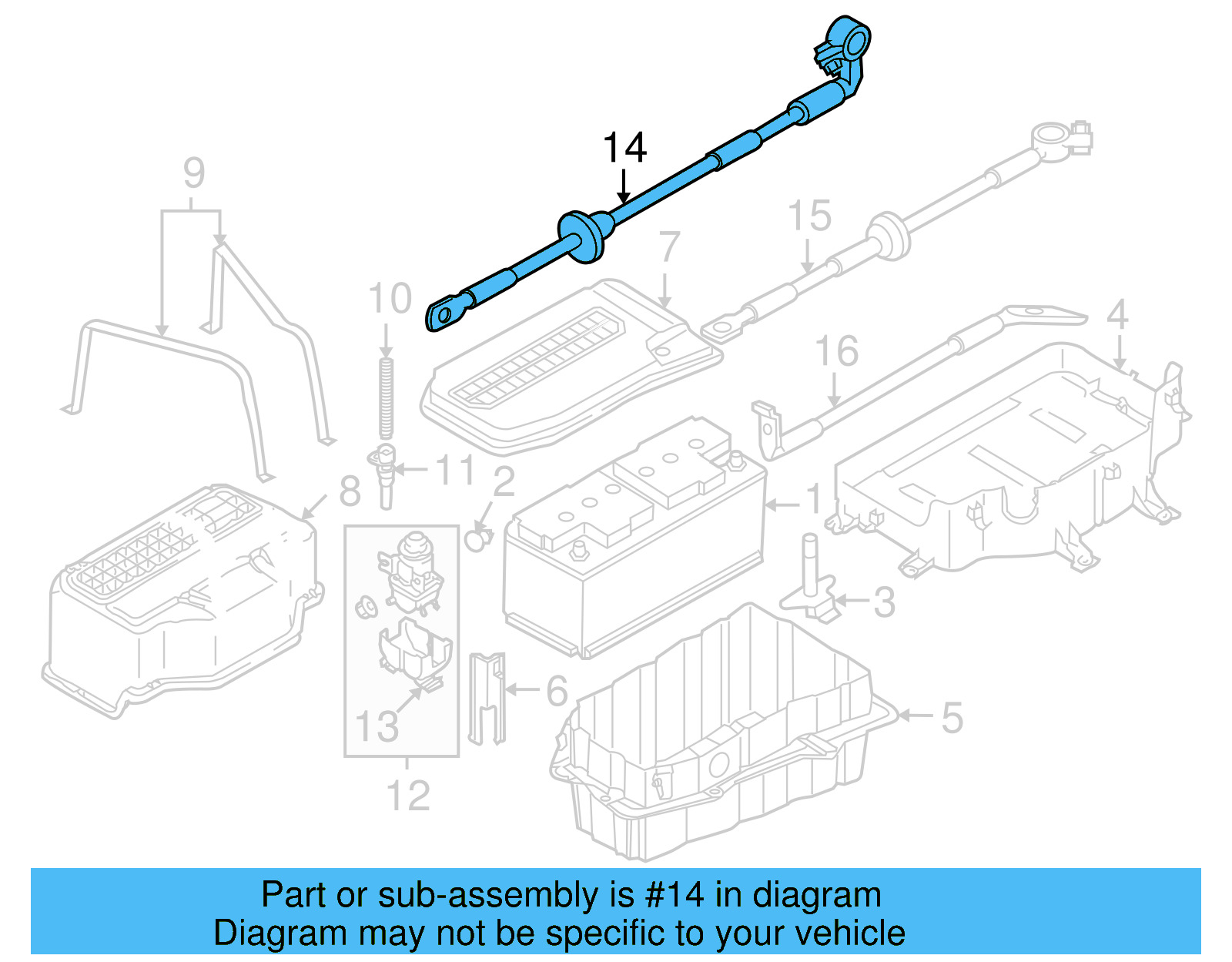 Battery Cable 7L0-971-235-B - View 3