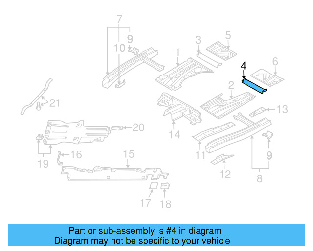 Seat Support 7L0803301B - View 2