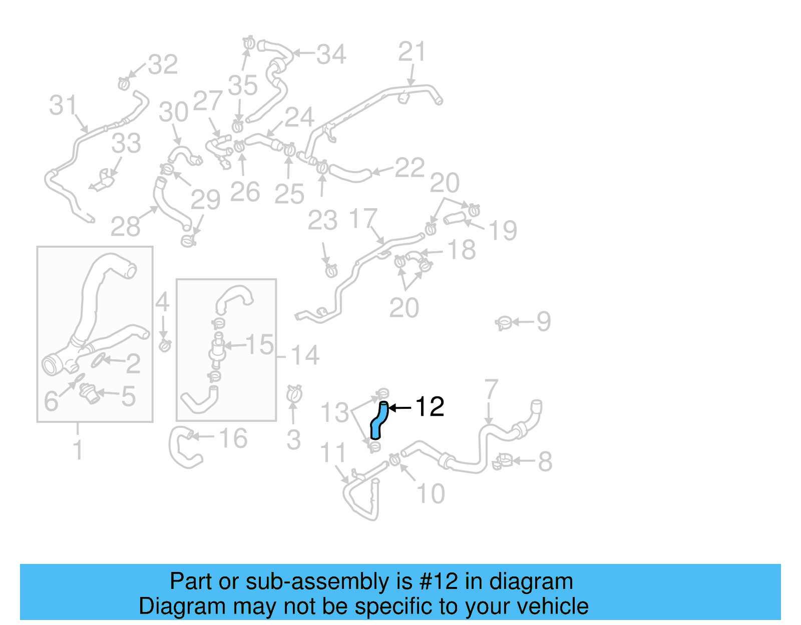 Radiator Coolant Hose 7L6-121-058-F