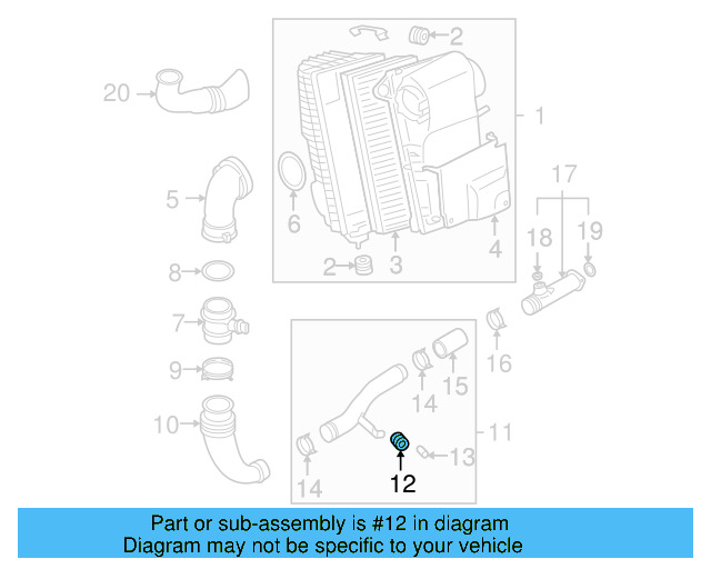 Intake Tube Grommet 7L6-129-834 - View 3
