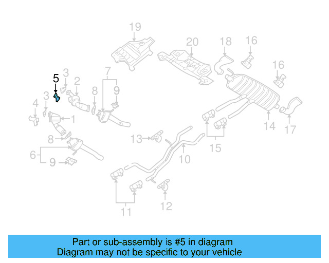 Converter & Pipe Support 7L6-253-047 - View 7