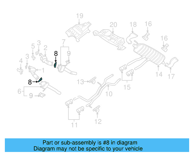 Exhaust Pipe To Manifold Gasket 7L0-253-115-A