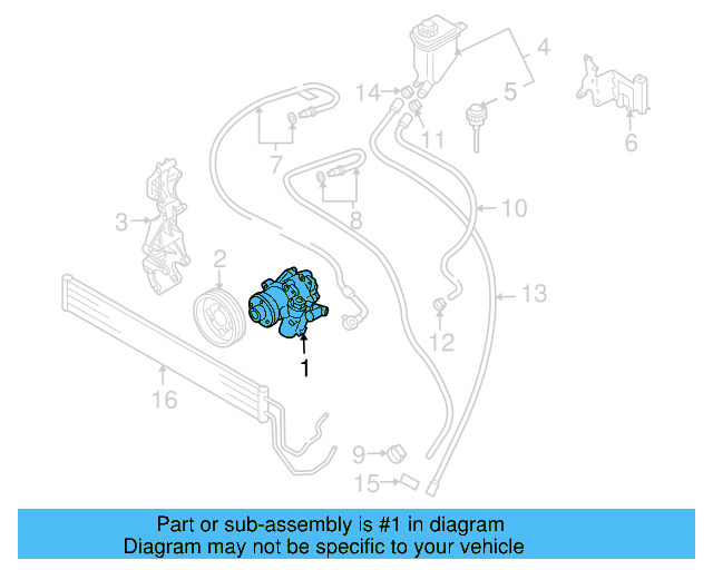 Power Steering Pump 7L6-422-154-E - View 2
