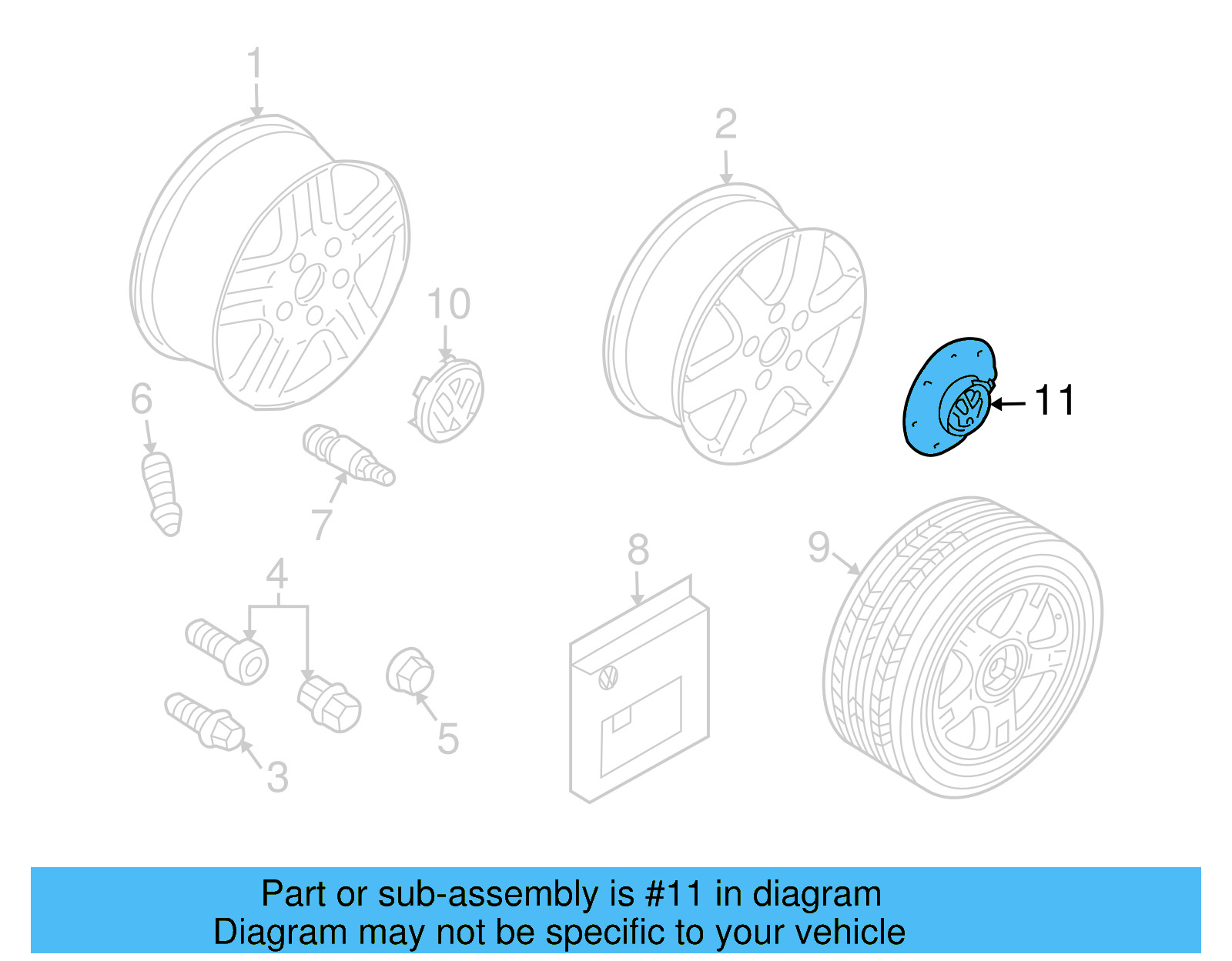 Center Cap 7L6-601-149-A-Z31 - View 14