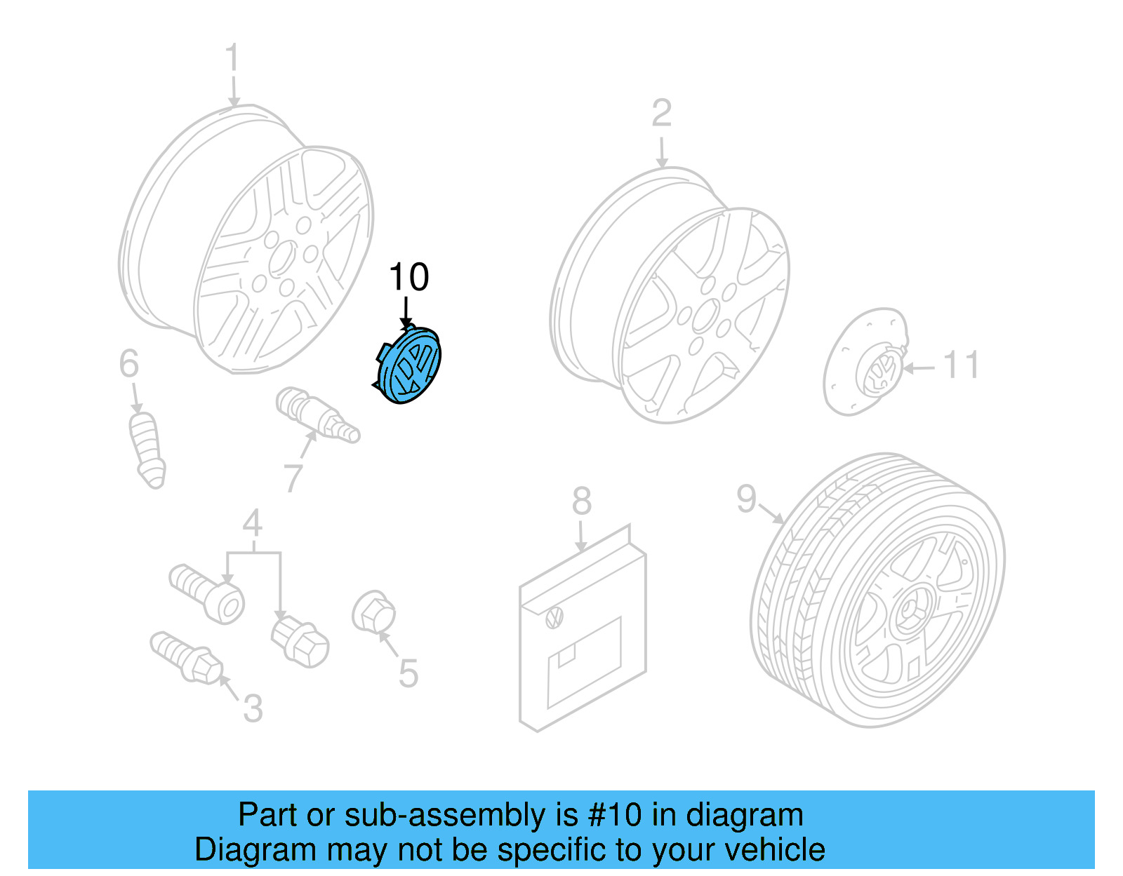 Center Cap 7L6-601-149-RVC - View 21
