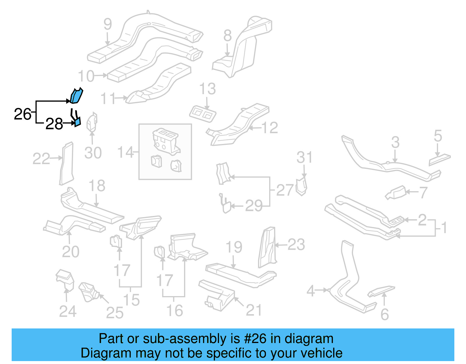 Air Deflector 7L6-819-210-B-92Y - View 4