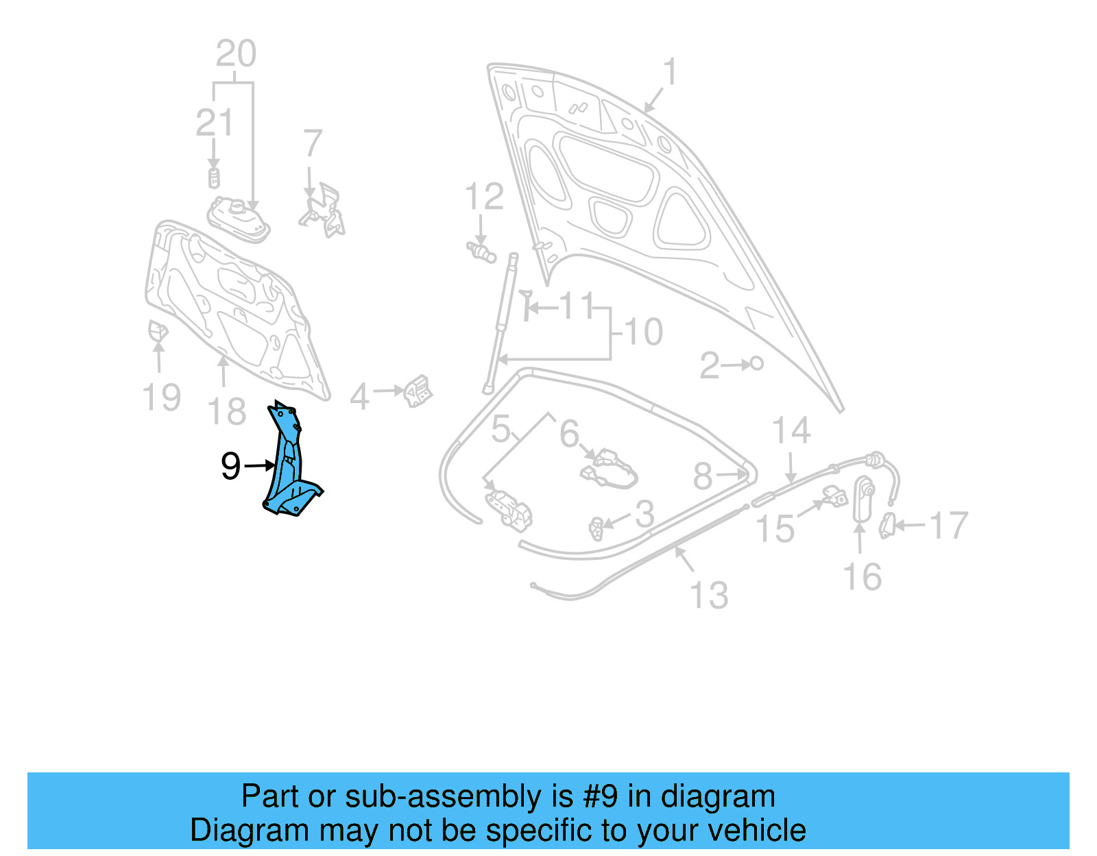 Hood Hinge 7L6-823-301-B - View 4