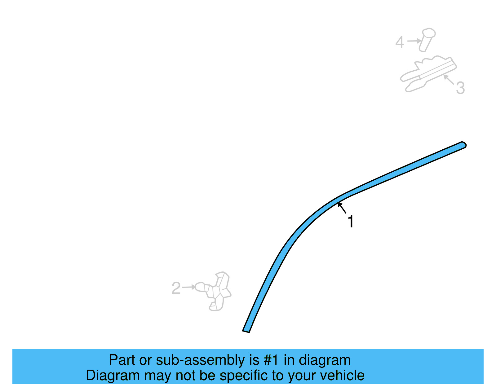 Drip Molding 7L6-853-986-B-B41 - View 2