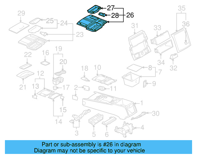 Ashtray Assembly 7L6-857-961-D-9B9 - View 2