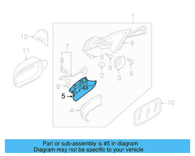Door Mirror Trim Ring 7L6-858-524-E-01C