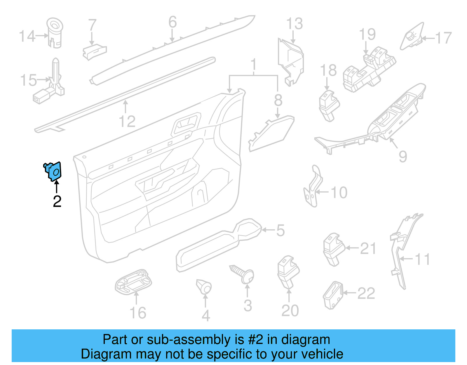 Door Trim Panel Clip 7L6-868-243 - View 38