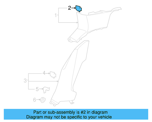 Windshield Pillar Trim Clamp 5G0-867-276-A - View 9