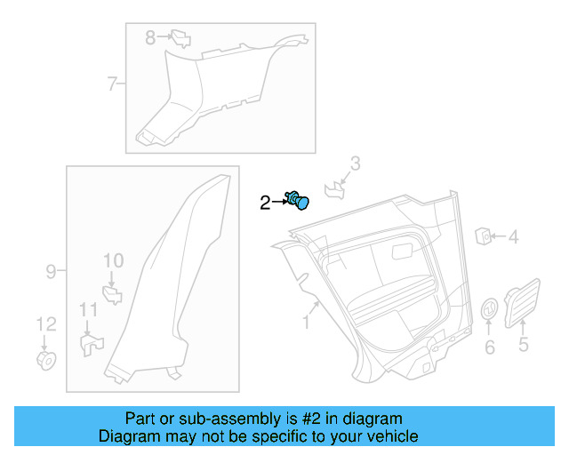 Windshield Pillar Trim Clamp 5G0-867-276-A - View 47