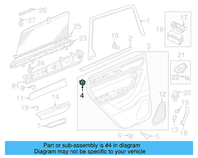 Door Trim Panel Clip 7L6-868-243 - View 59