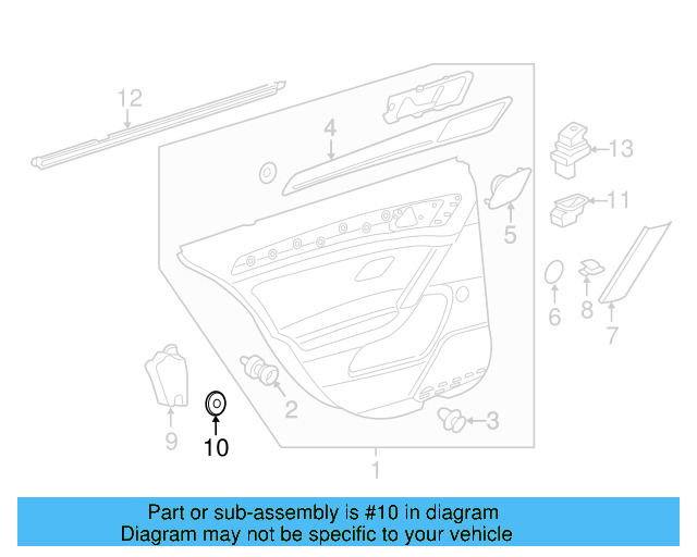 Door Trim Panel Retainer Clip 5G0-868-563 - View 69