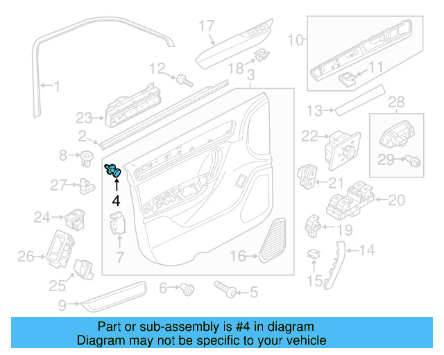 Door Trim Panel Clip 7L6-868-243 - View 122
