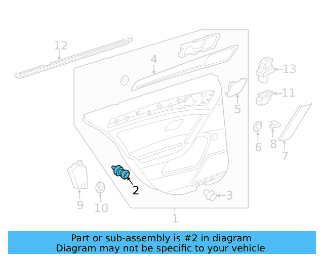 Door Trim Panel Retainer Clip 3AA-868-243-A - View 38