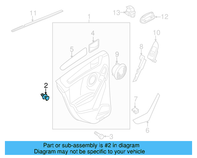 Door Trim Panel Clip 7L6-868-243 - View 129