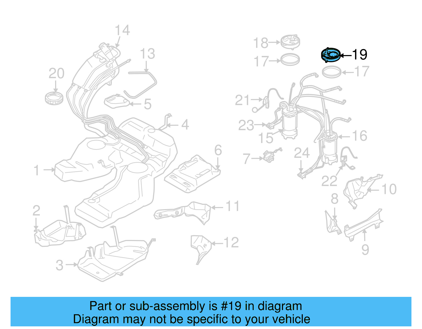 Fuel Pump Assembly Flange 7L6-919-679-B - View 4