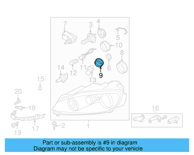 Signal Bulb Cap 7L6-941-627-A - View 58