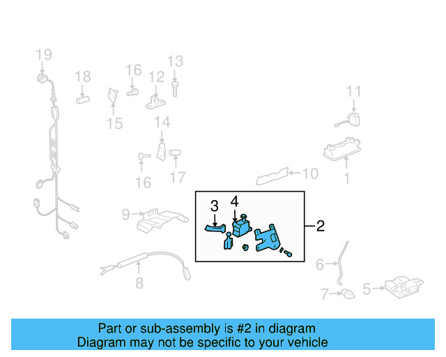 Trunk Lock Actuator Motor 7L6-959-781 - View 24