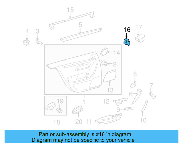 Window Switch 7L6-959-855-B-REH - View 20