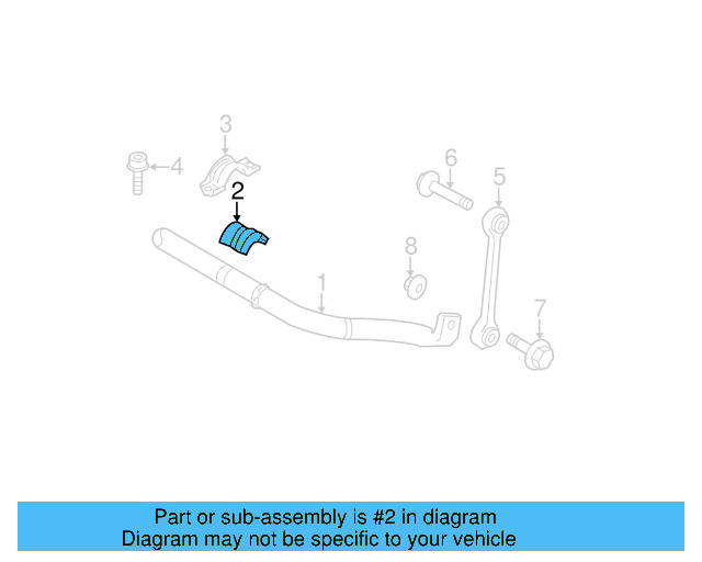 Stabilizer Bar Bushing 7L8-411-313-B