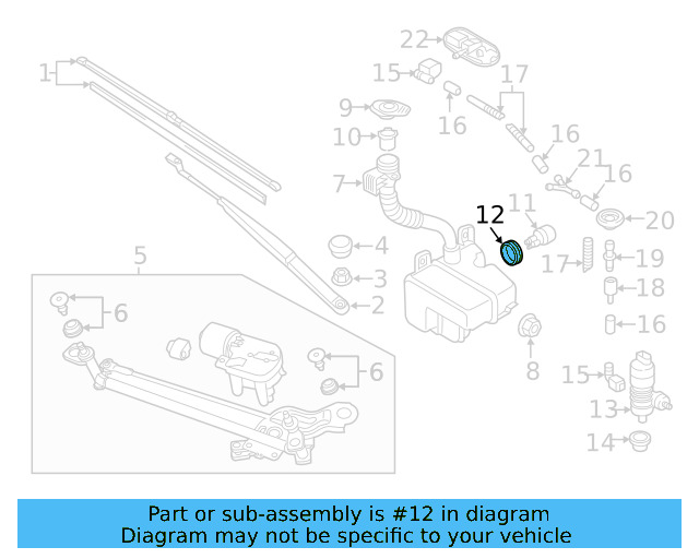 Level Sensor Seal 7M0-919-382 - View 30