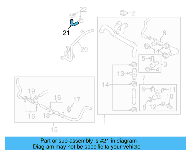 Cooling System Bypass Line Adapter 1J0-121-087-B - View 54