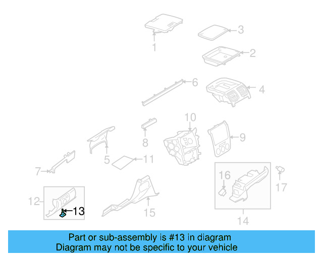 Instrument Panel Trim Panel Insulator 7M3-857-145-A - View 3