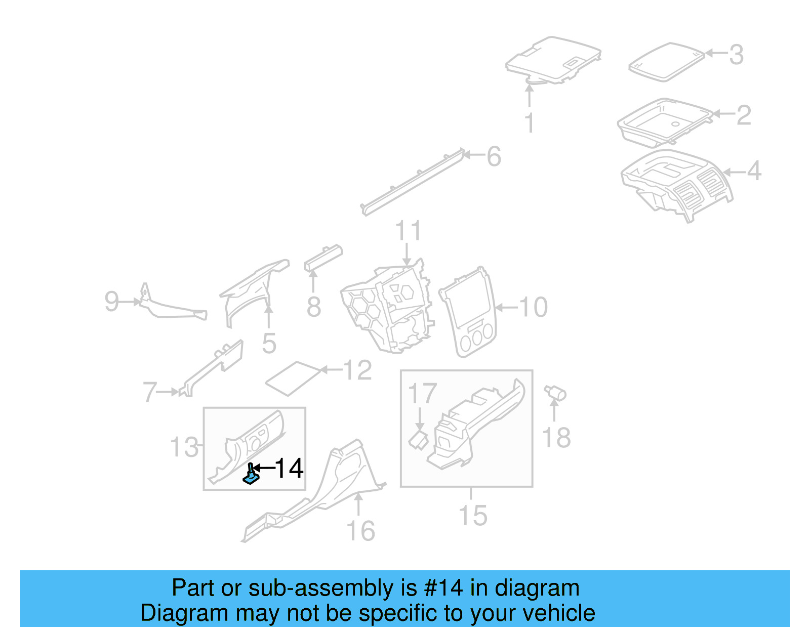 Instrument Panel Trim Panel Insulator 7M3-857-145-A - View 4