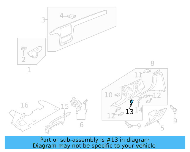 Instrument Panel Trim Panel Insulator 7M3-857-145-A - View 5