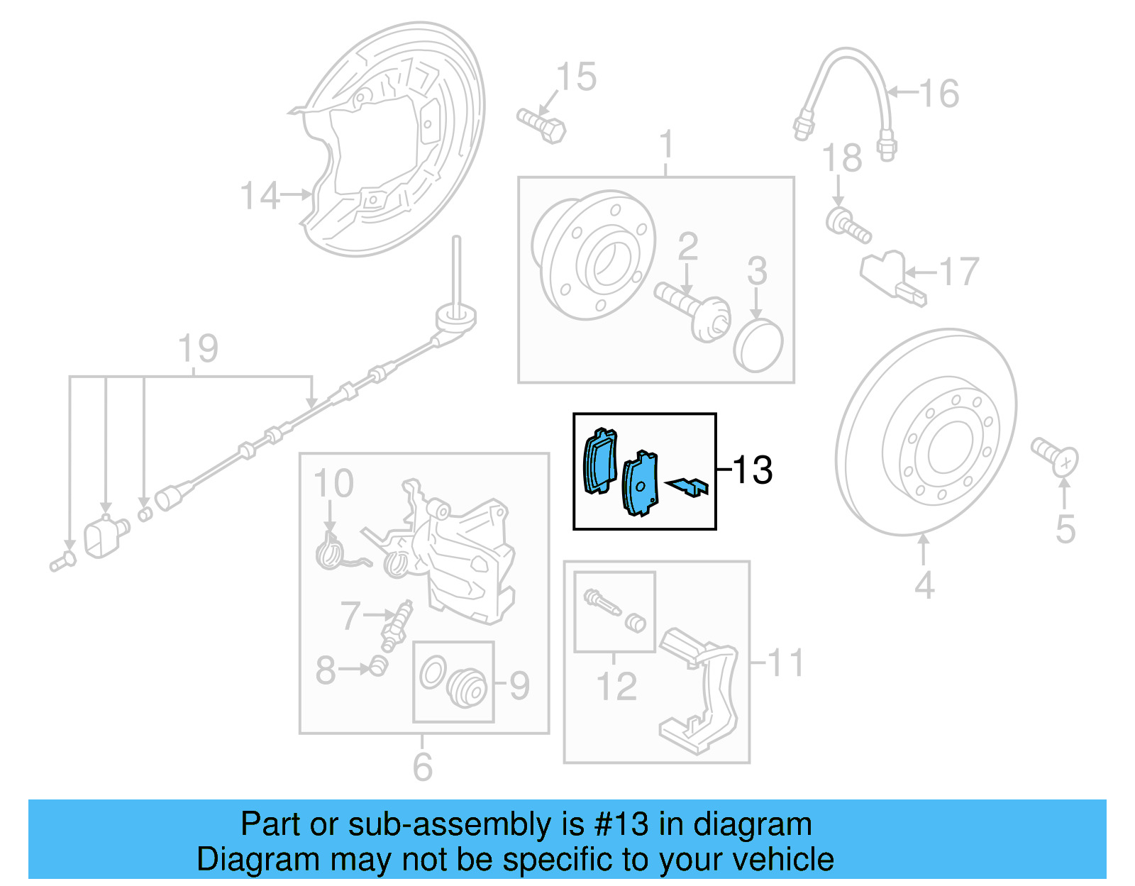 Brake Lining 5K0-698-451-D - View 7