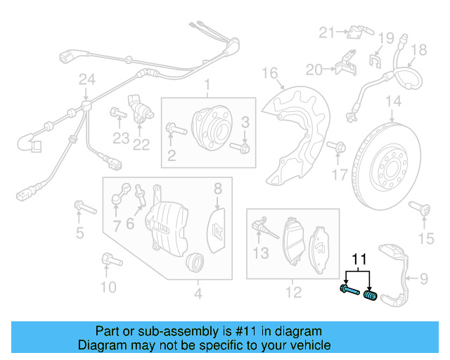 Caliper Mount Bushing Kit 7N0-698-647-A - View 39