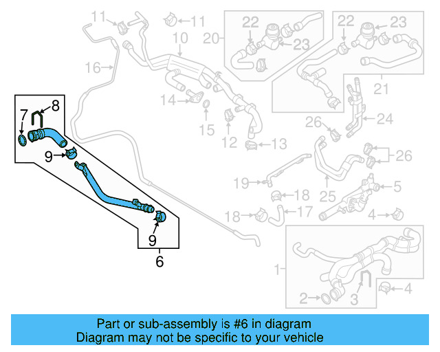 Lower Hose 7P0-121-070-AR - View 7
