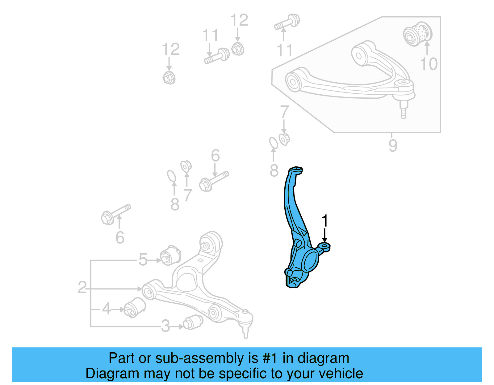 Steering Knuckle 7P0-407-246-B - View 4