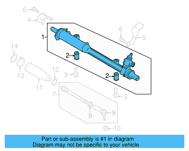 Steering Gear 7P0-422-063-F - View 3