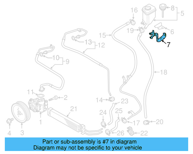 Reservoir Lower Bracket 7P0-422-491-D - View 3