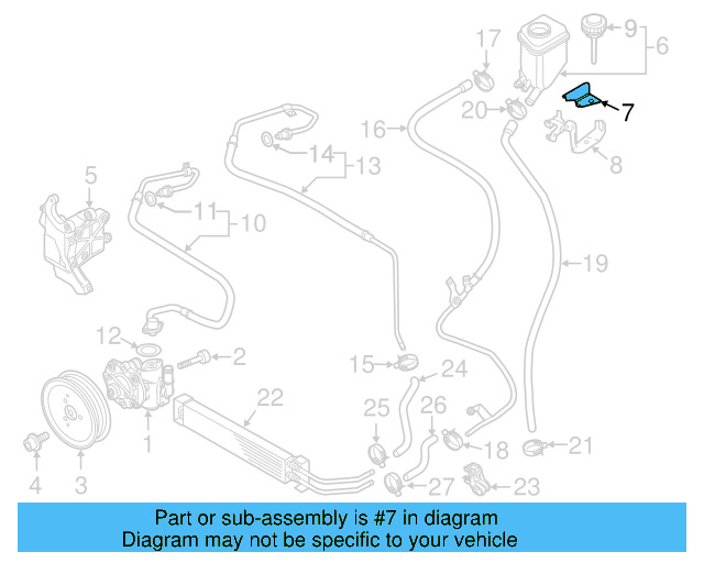 Reservoir Upper Bracket 7P0-422-493 - View 2