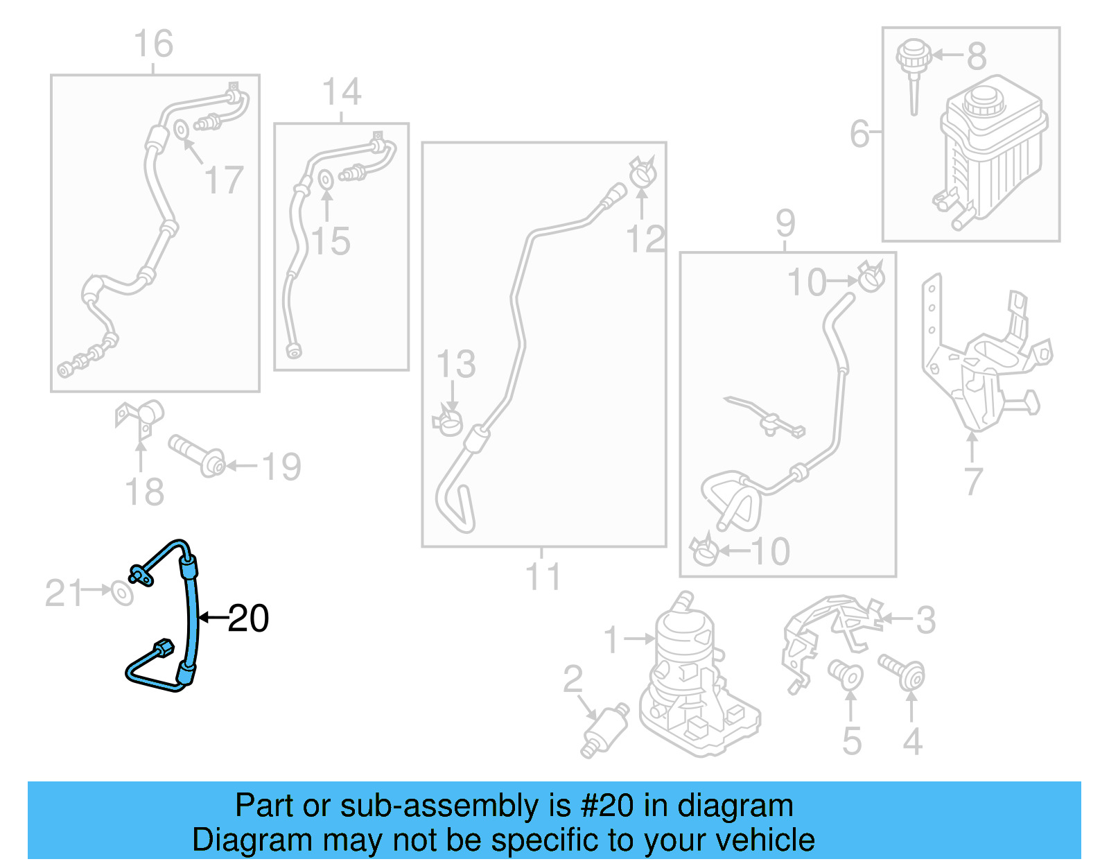 Power Steering Pressure Hose 7P0-423-893-B - View 5