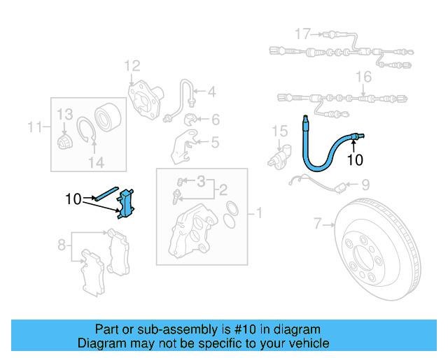 Brake Hose 7P0-611-776 - View 7