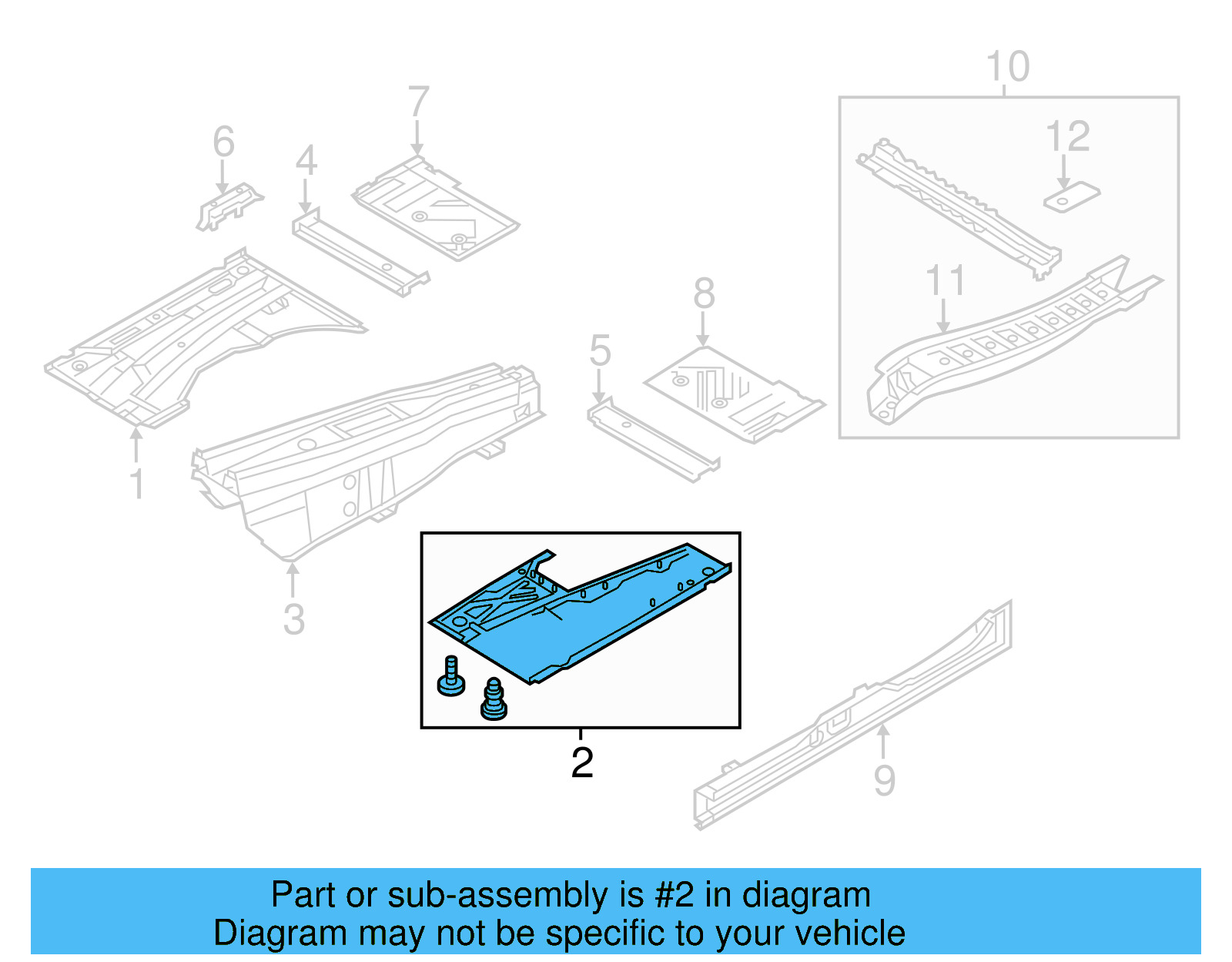 Floor Pan 7P0-803-061 - View 9